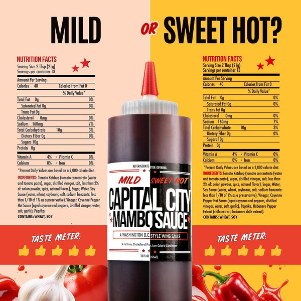 Capital City Mambo Sauce Sweet Hot & Mild Variety Pack
