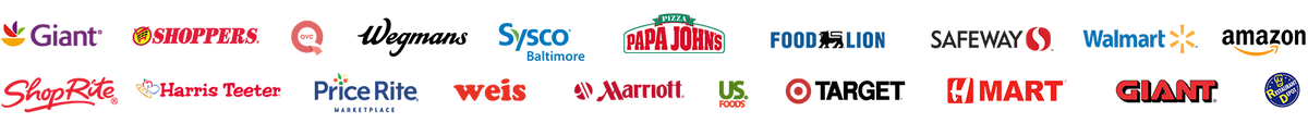 Assorted Retailer Logos Horizontally